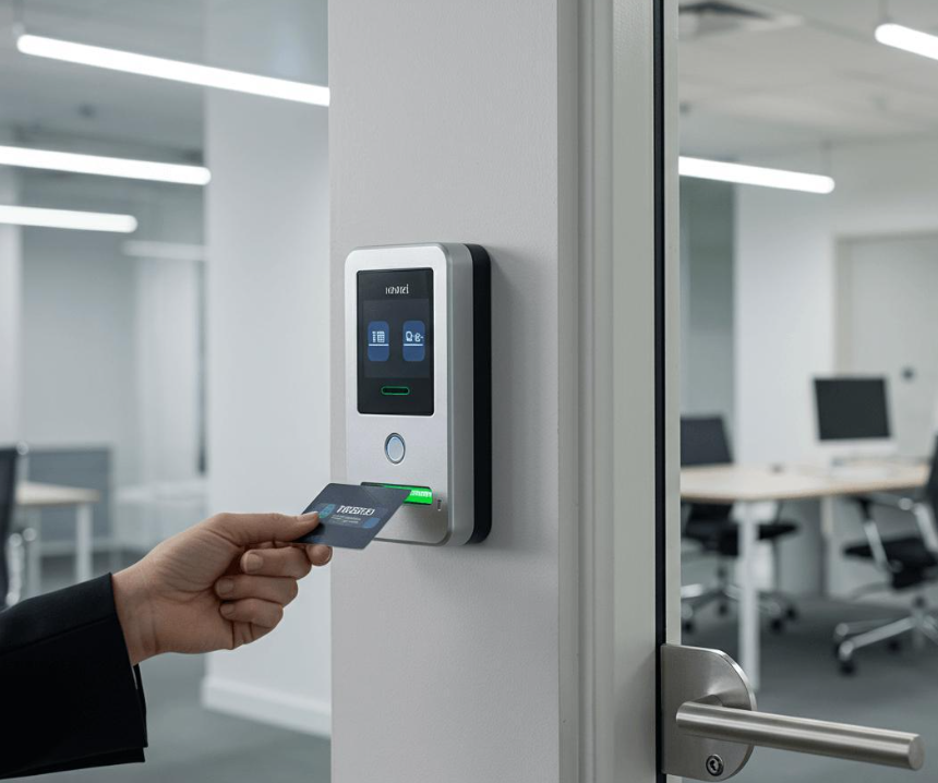 Advanced Wi-Fi and Bluetooth smart door lock system for hotels